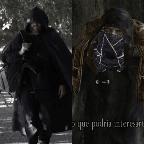 Pesonaje de La Sombra parecido a los Buhoneros de Resident Evil