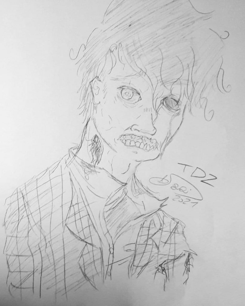 Zonmbie dibujado por Sagainewha